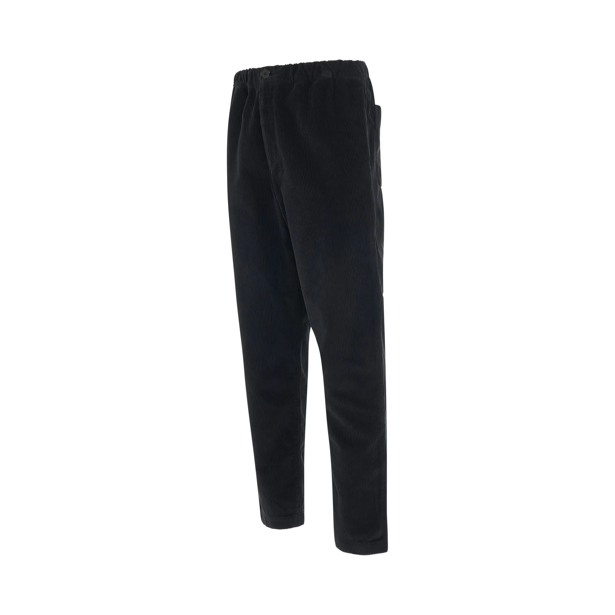 Classic Corduroy Jog Pant in Black