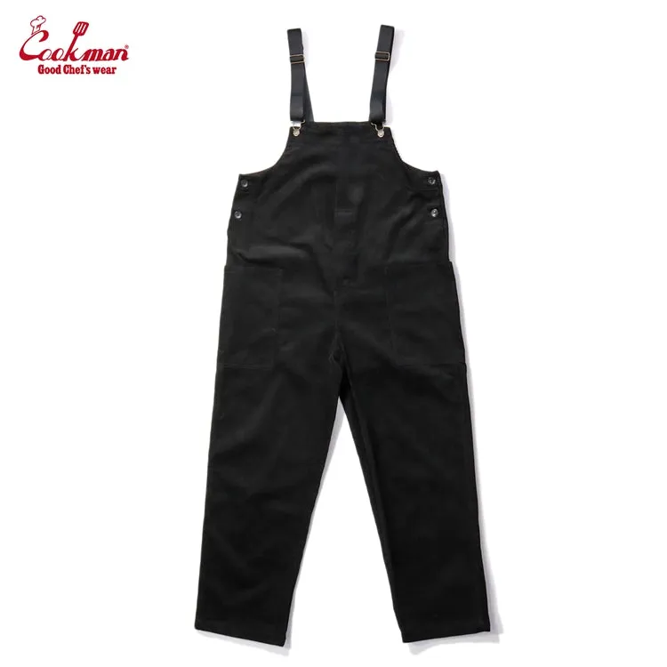 Cookman Fisherman's Bib Overall - Corduroy : Black