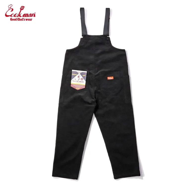 Cookman Fisherman's Bib Overall - Corduroy : Black