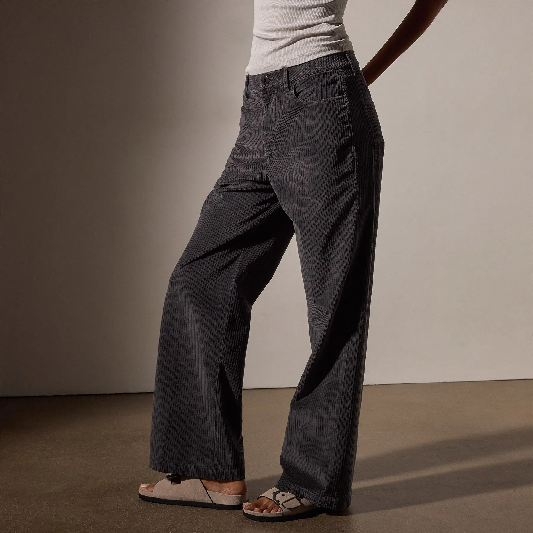 Corduroy Straight Leg Pant - Magma Pigment