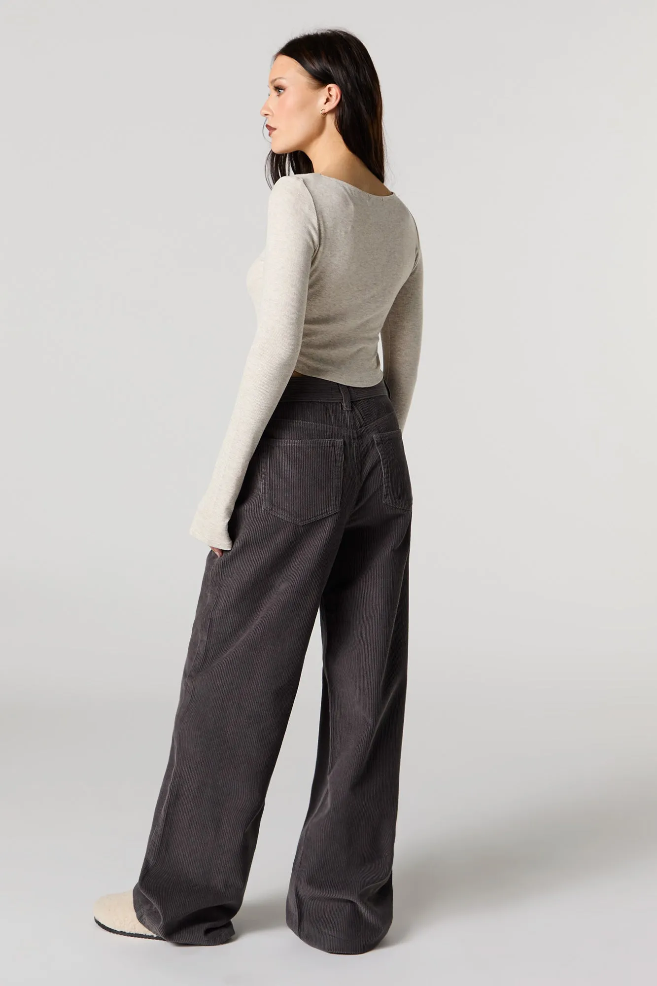 Corduroy Straight Leg Pant