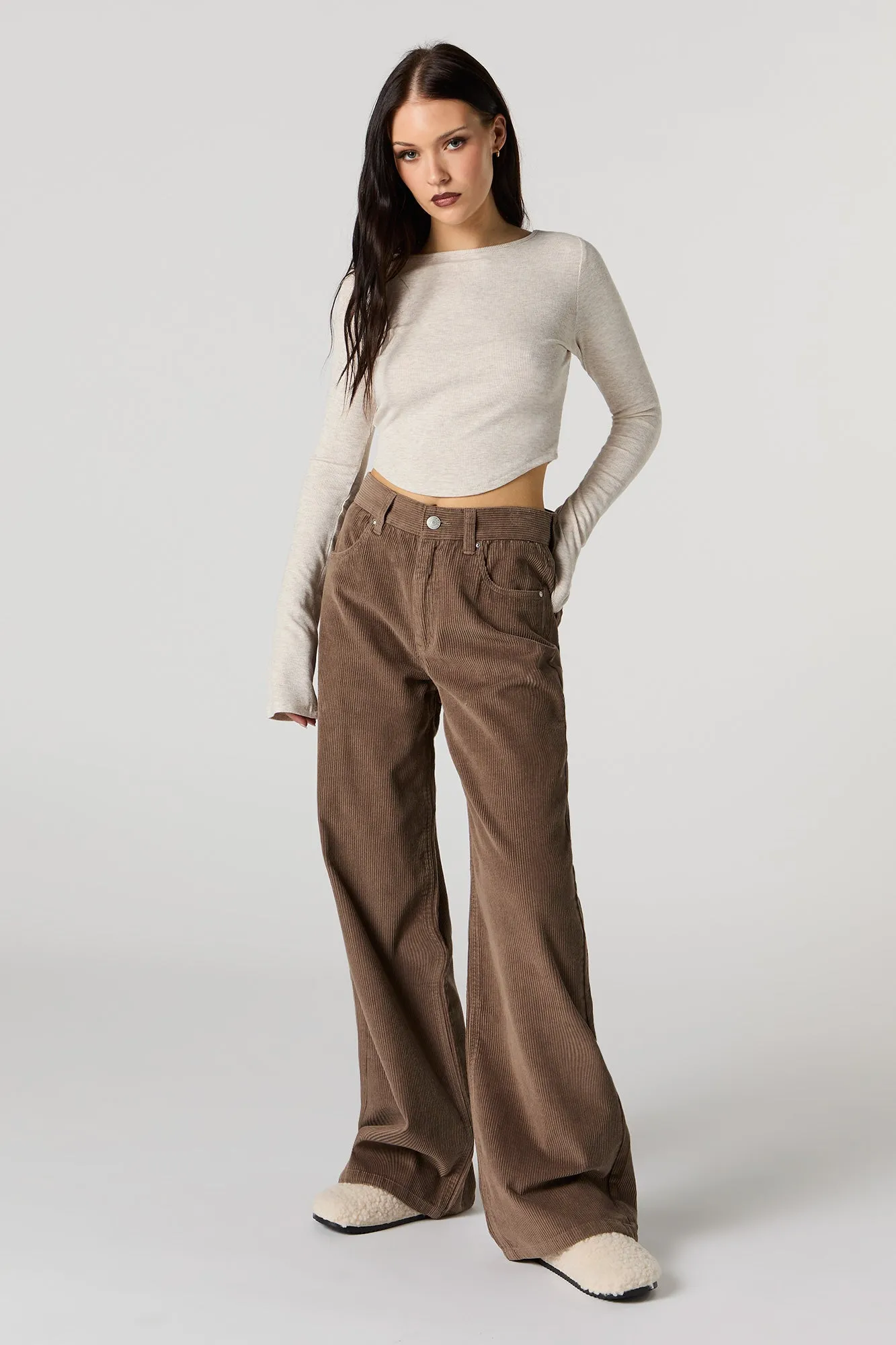 Corduroy Straight Leg Pant