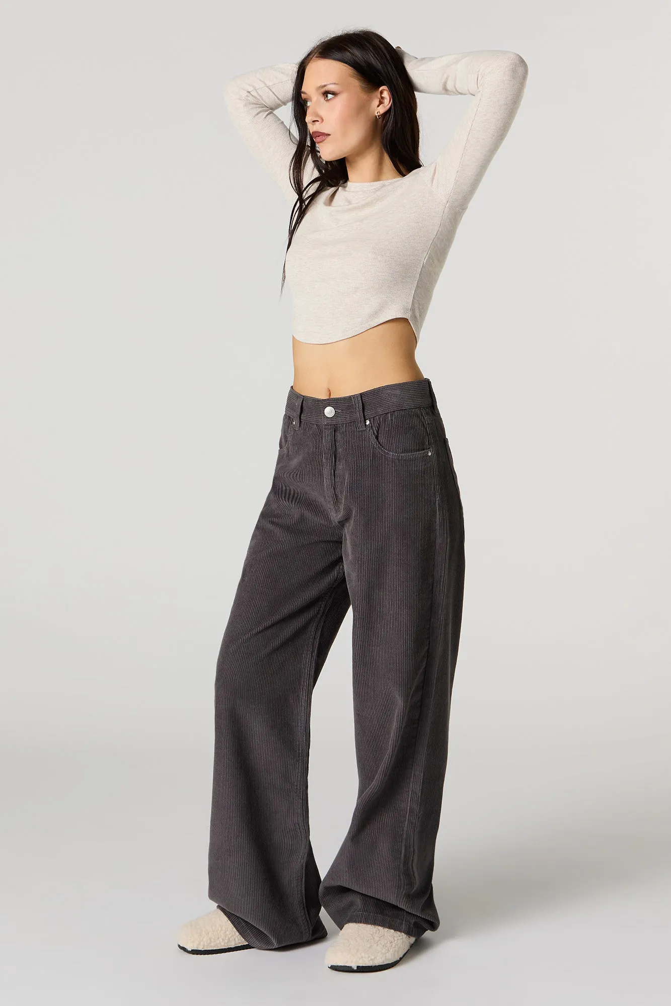 Corduroy Straight Leg Pant