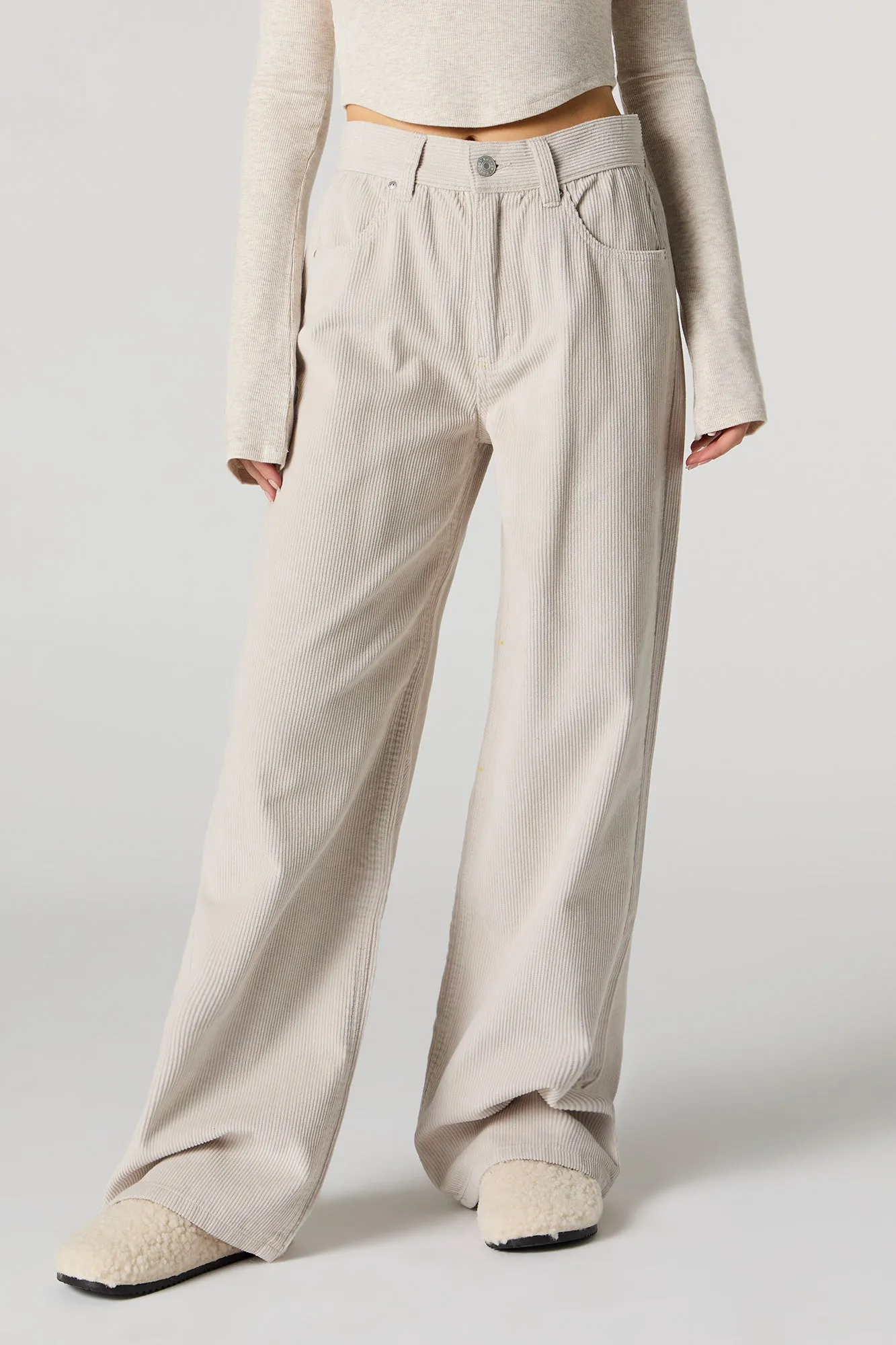 Corduroy Straight Leg Pant