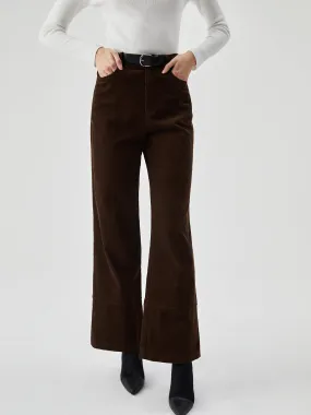 Corduroy Wide Graceful Leg Pocket Pants