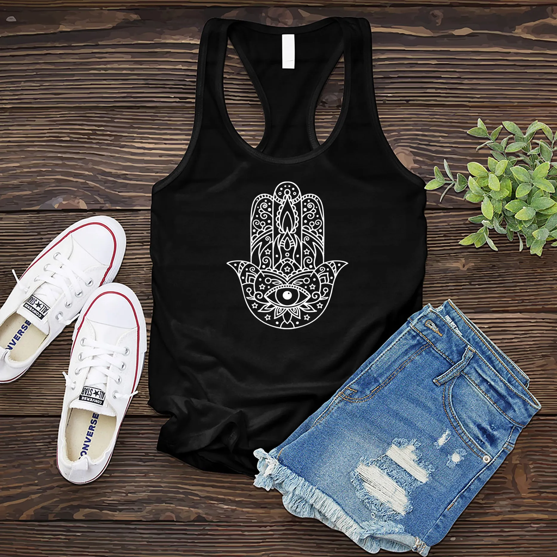 Cosmic Hamsa Eye Women's Tank Top