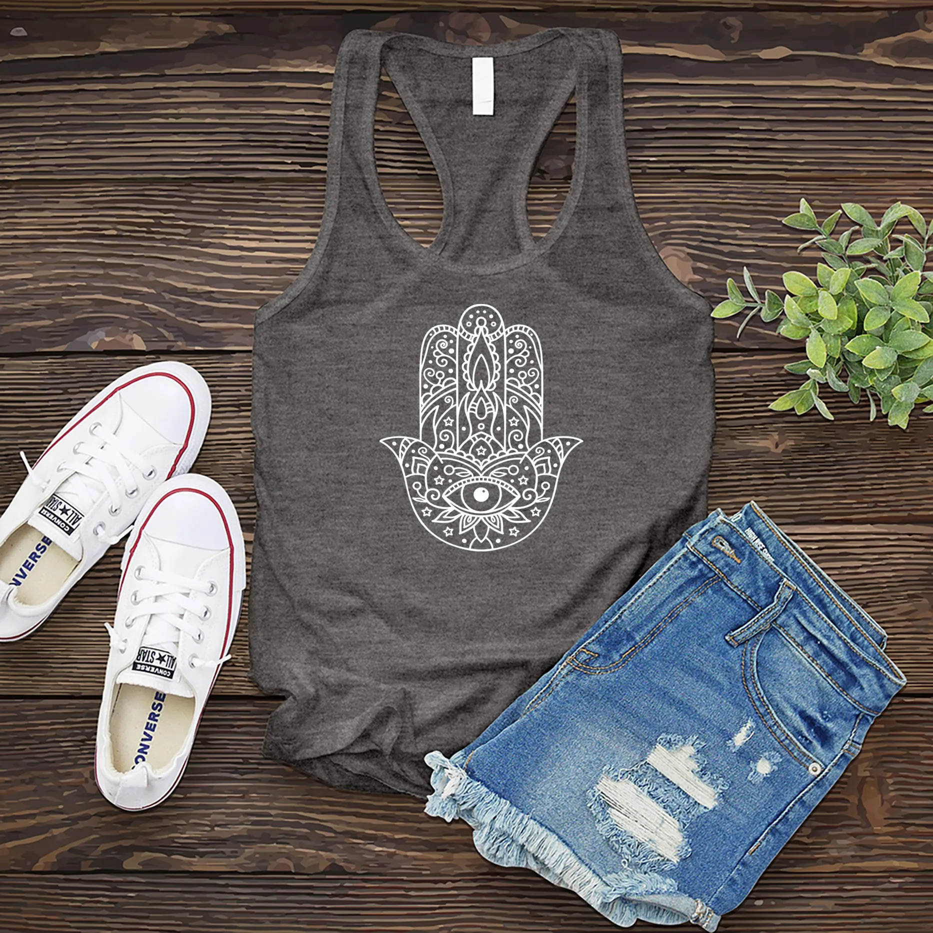 Cosmic Hamsa Eye Women's Tank Top