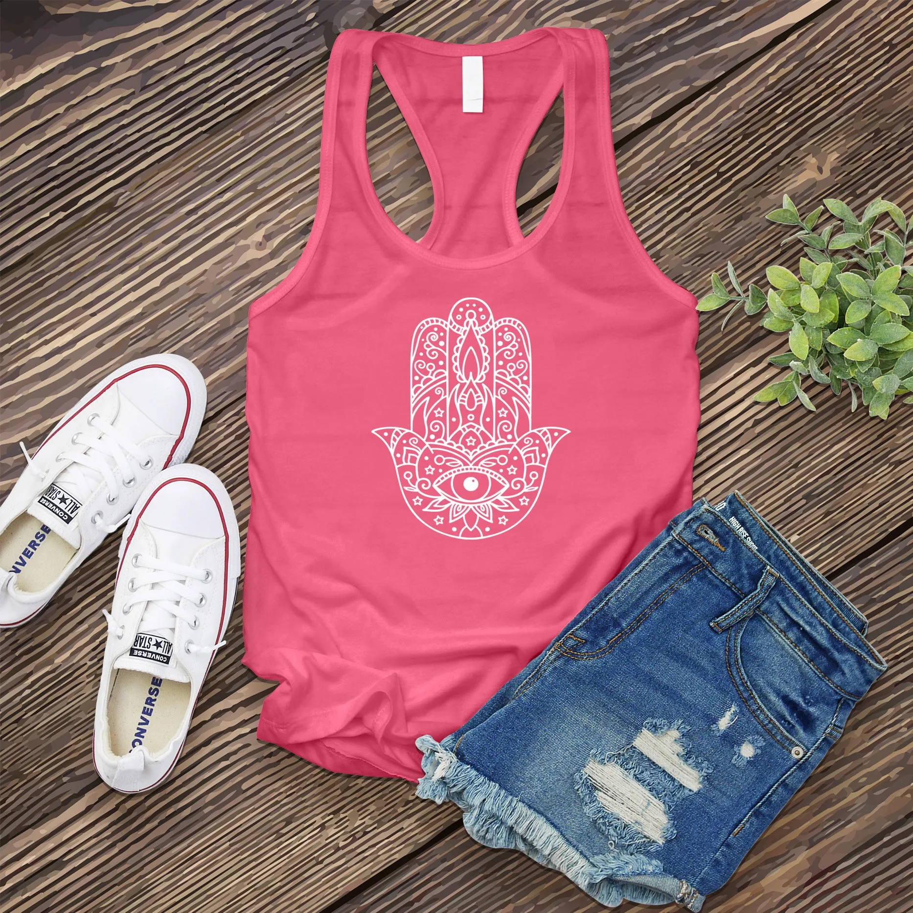 Cosmic Hamsa Eye Women's Tank Top