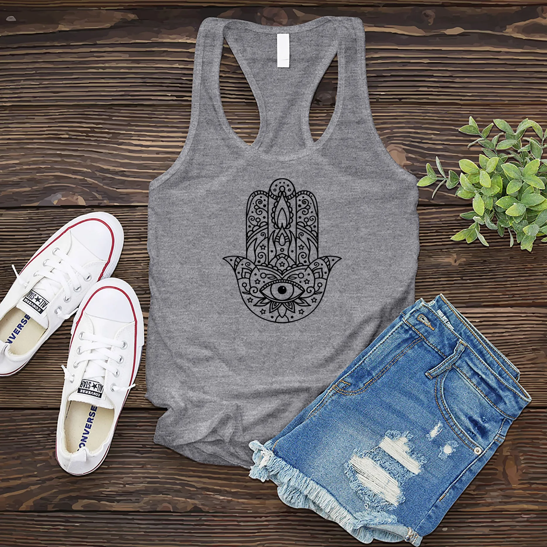 Cosmic Hamsa Eye Women's Tank Top