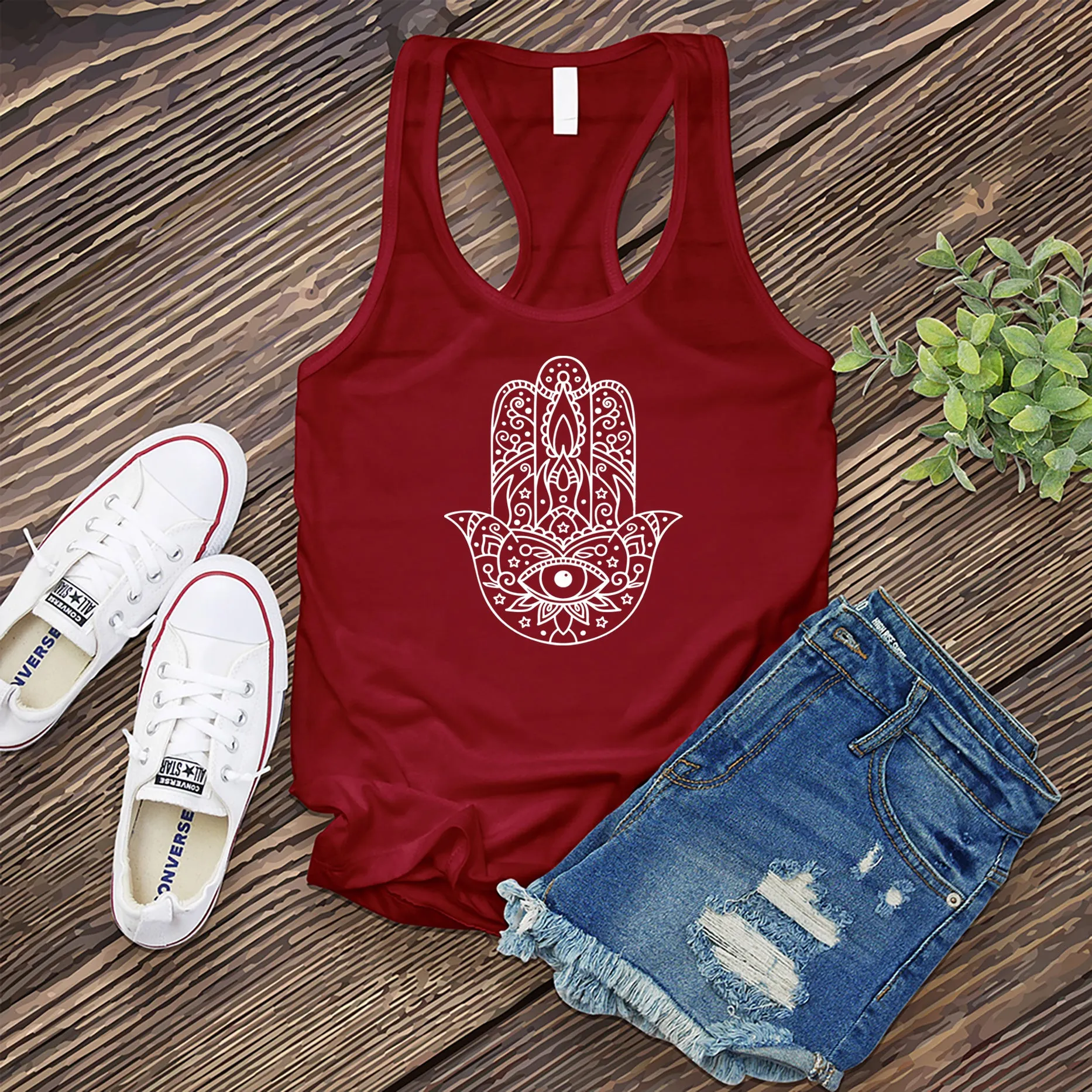 Cosmic Hamsa Eye Women's Tank Top