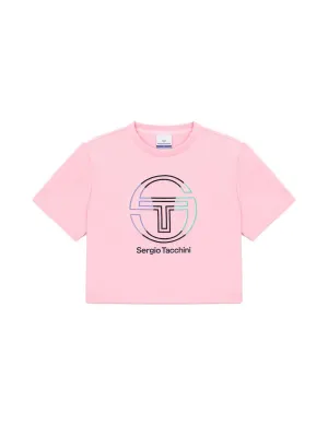 Daily Tuft Big Logo Crop T-Shirt- Light Pink