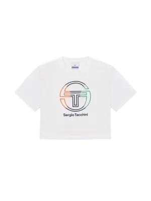 Daily Tuft Big Logo Crop T-Shirt- Off White