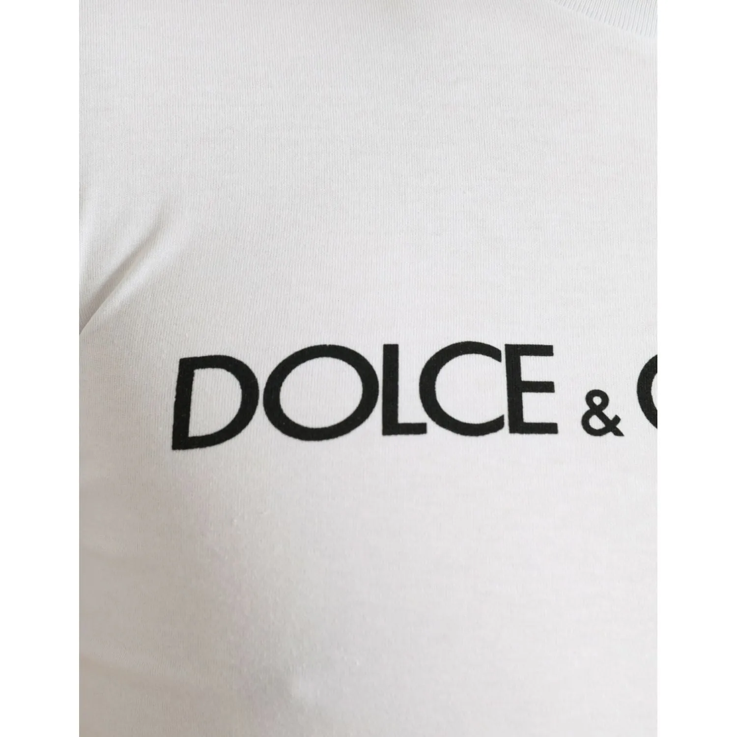 Dolce & Gabbana Elegant White Logo Crewneck Tee