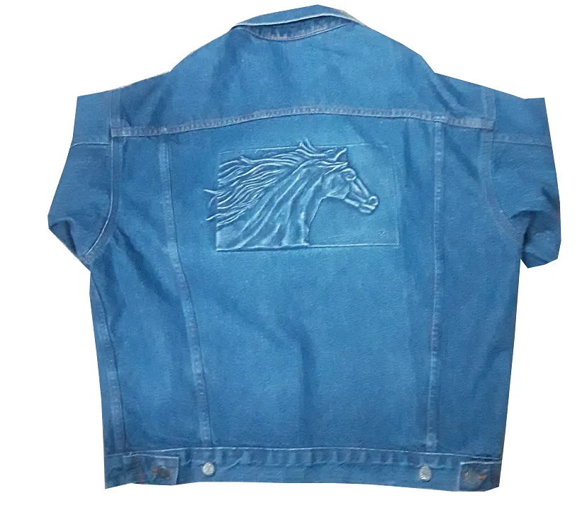 Embossed Denim Jacket