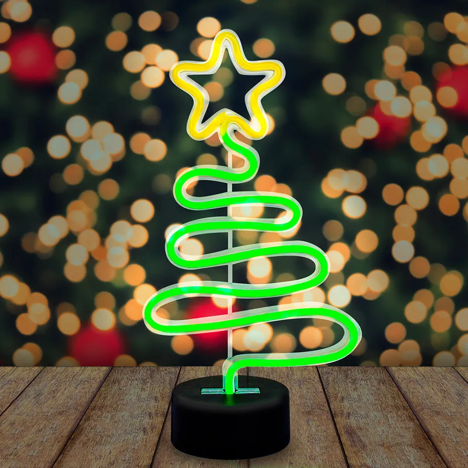 Festive Neon Christmas Tree