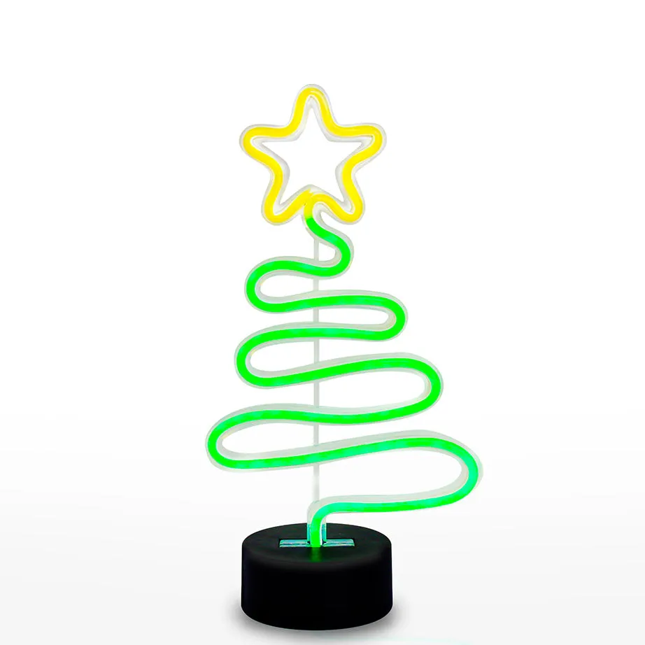 Festive Neon Christmas Tree