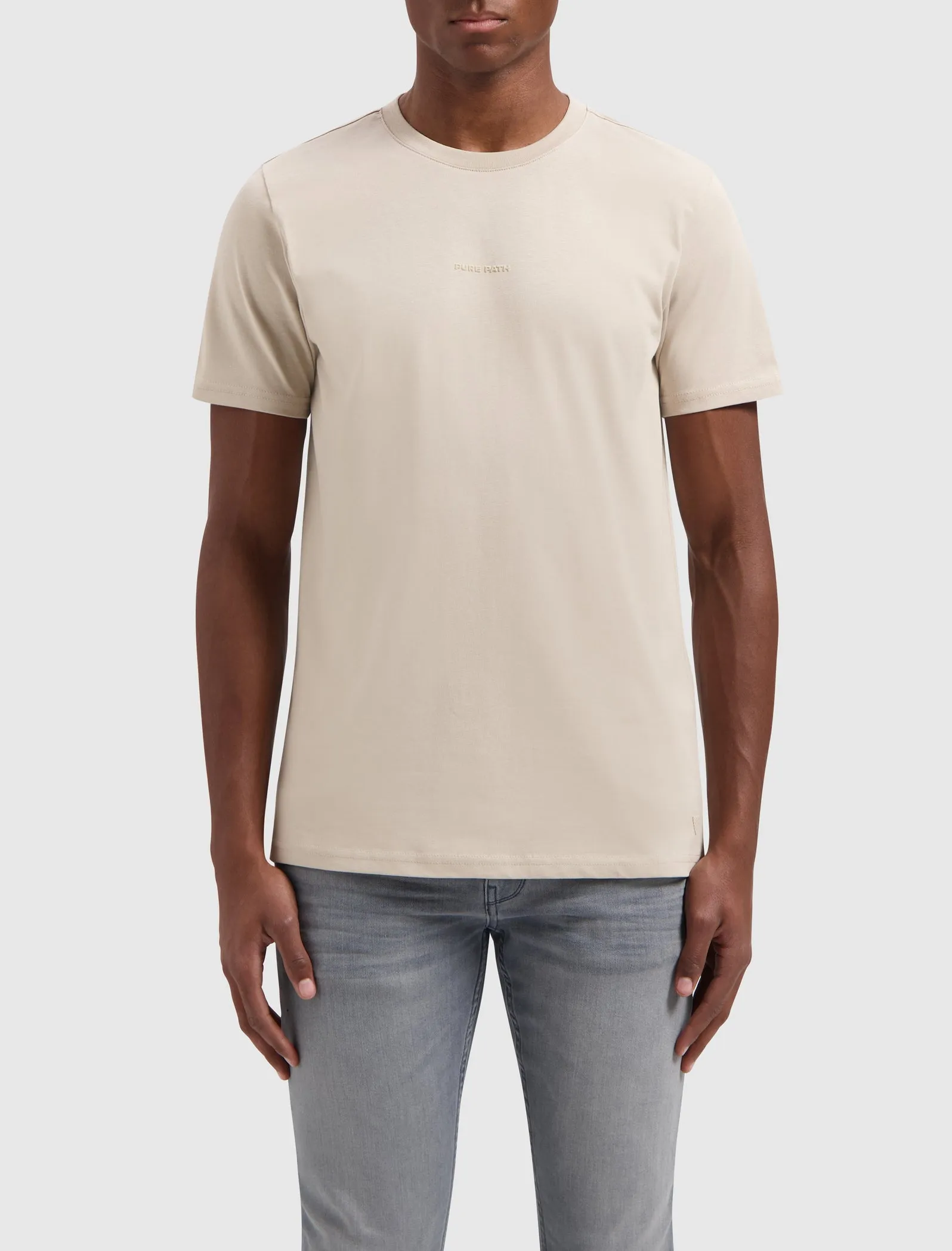 Flock Logo T-shirt | Sand