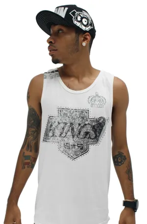 Fly Kings White Vintage Tank Top