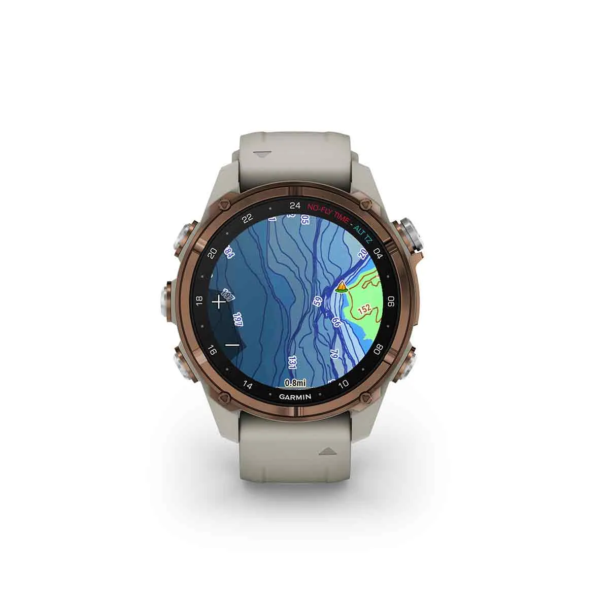 Garmin Descent™ Mk3i Bronze PVD Titanium w/ French Gray Band (43mm Face)