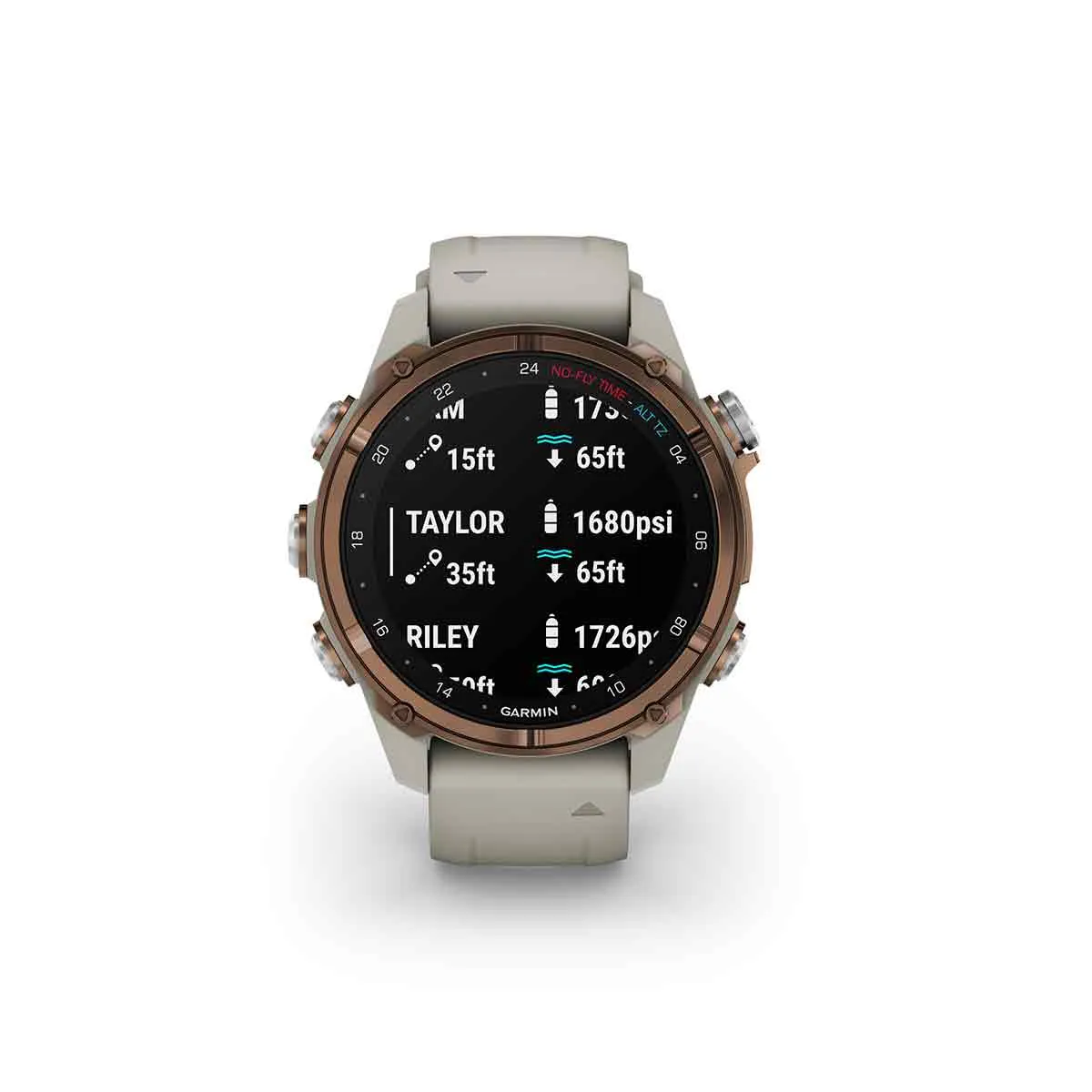 Garmin Descent™ Mk3i Bronze PVD Titanium w/ French Gray Band (43mm Face)