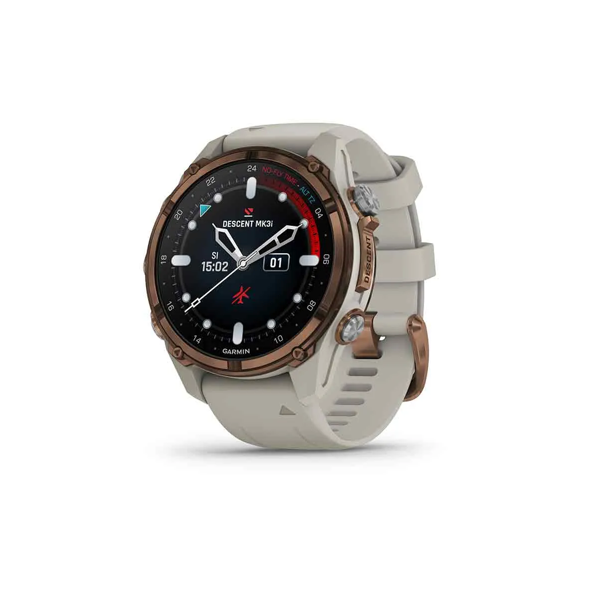 Garmin Descent™ Mk3i Bronze PVD Titanium w/ French Gray Band (43mm Face)