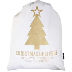 GOLD TREE SANTA SACK