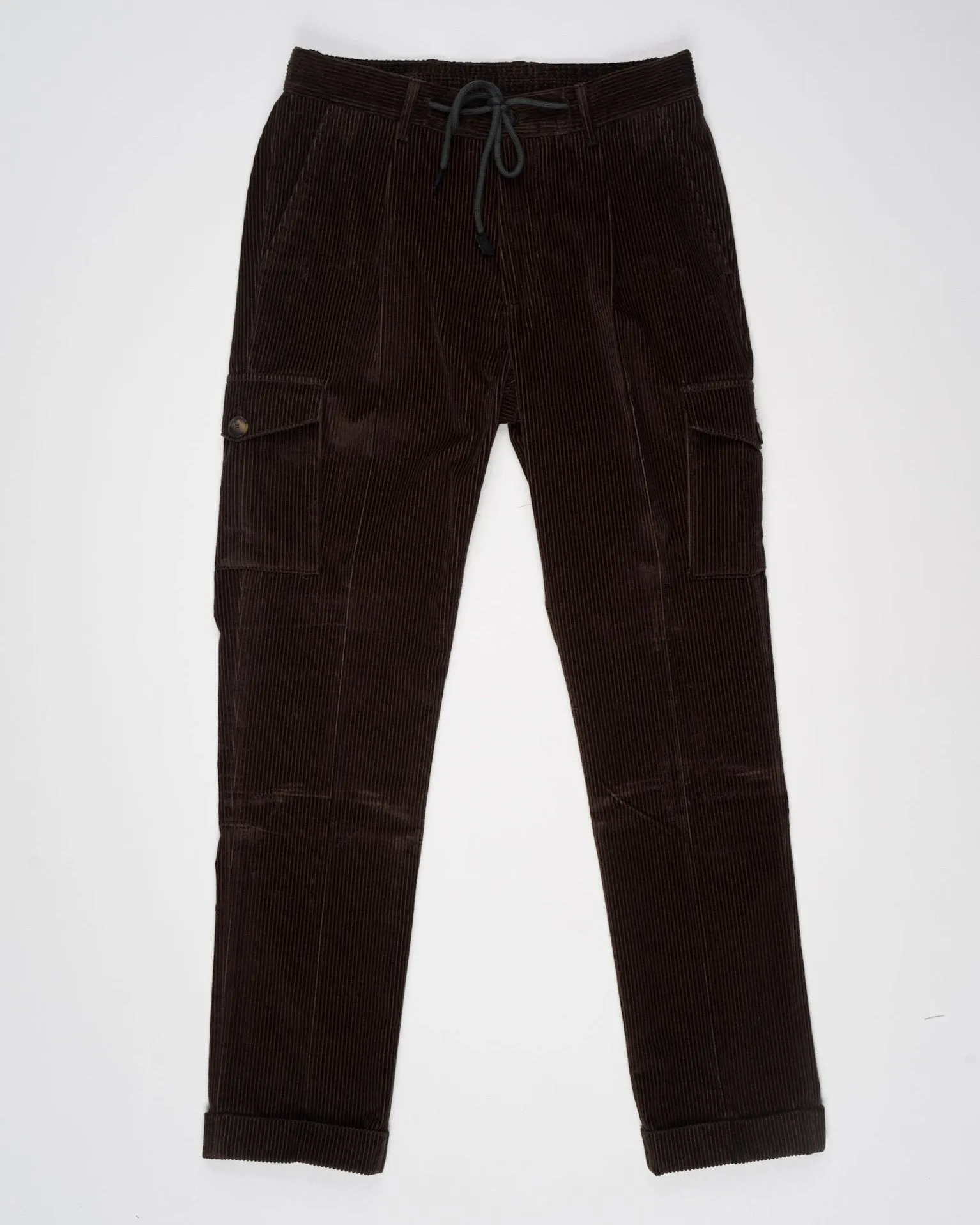 Gran Sasso Corduroy Cargo Pants / Dark Brown