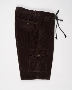 Gran Sasso Corduroy Cargo Pants / Dark Brown