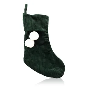 Green Corduroy Christmas Stocking