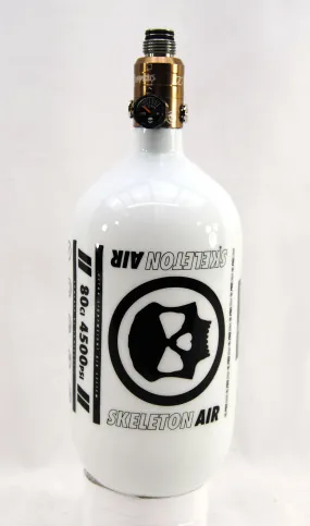 Infamous Air Skeleton "Hyperlight" 80ci/4500psi Tank w/ Bronze Haymaker 500 Reg - White/Black