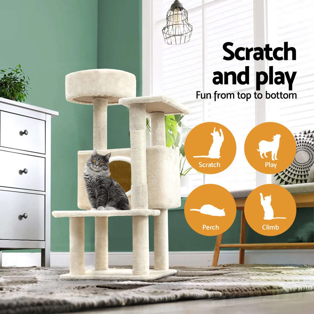 i.Pet Cat Tree Tower Scratching Post Scratcher Wood Condo House Bed Trees 90cm