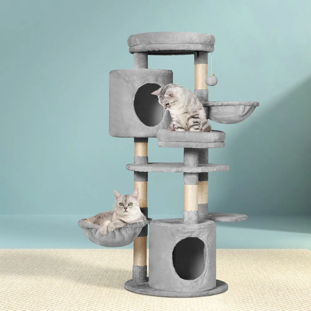 i.Pet Cat Tree Tower Scratching Post Scratcher Wood Condo House Toys Bed 123cm