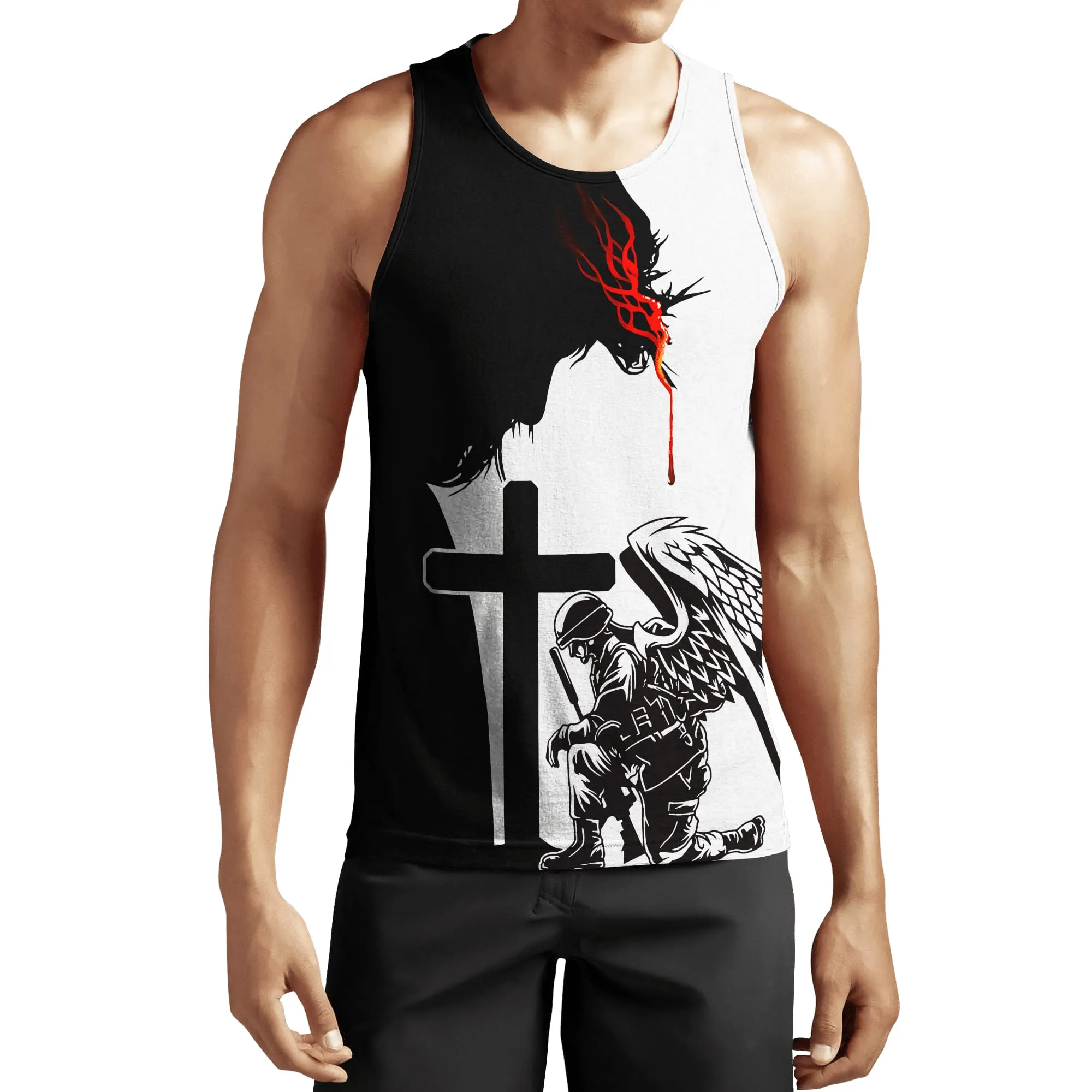 Jesus Personalized Your Name Unisex Tank Top - Christian Tank Top For Men