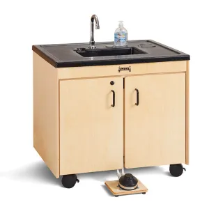 Jonti-Craft 1384JC, 26” Child Height Portable Handwashing Sink, Foot Pump Activation, Non-Heated (No Electricity Required)