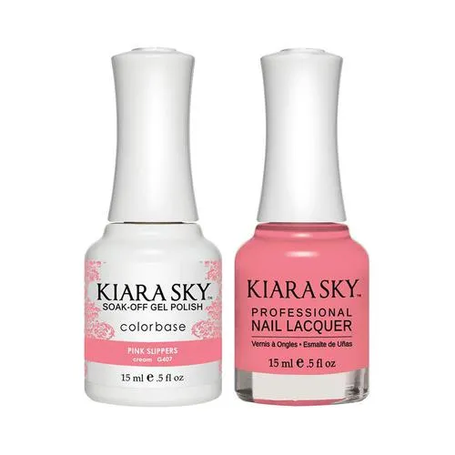 Kiara Sky Classic Gel & Polish Duo - #407 Pink Slippers