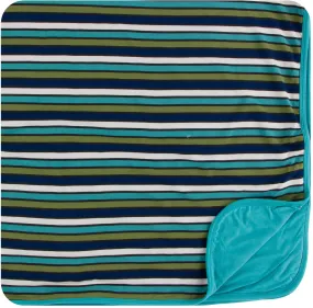 KicKee Pants Botany Grasshopper Stripe Toddler Blanket