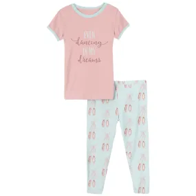 KicKee Pants Fresh Air Ballet S/S Graphic Pajama Set