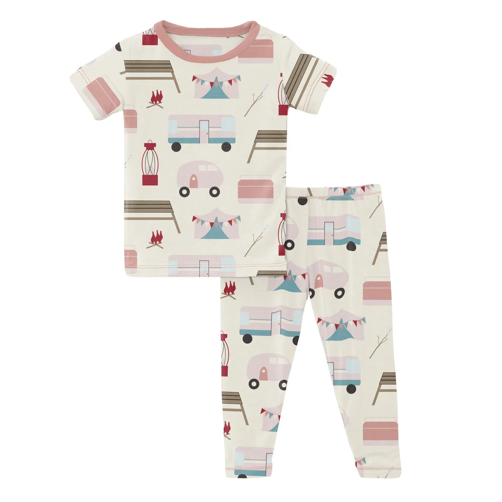 KicKee Pants Natural Camping S/S Pajama Set