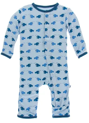 KicKee Pants Pond Angler Fish Coverall with Snaps