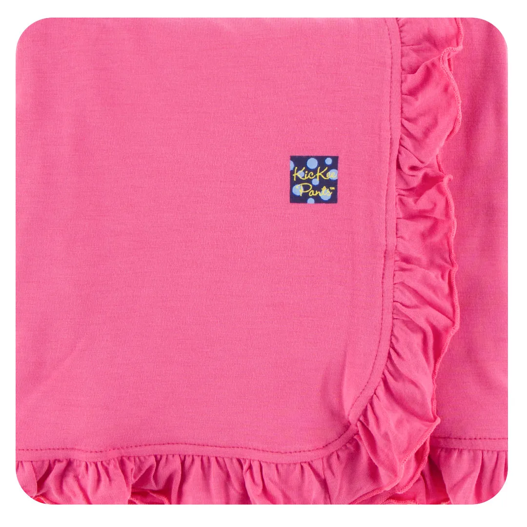 KicKee Pants Solid Starfish Ruffle Stroller Blanket