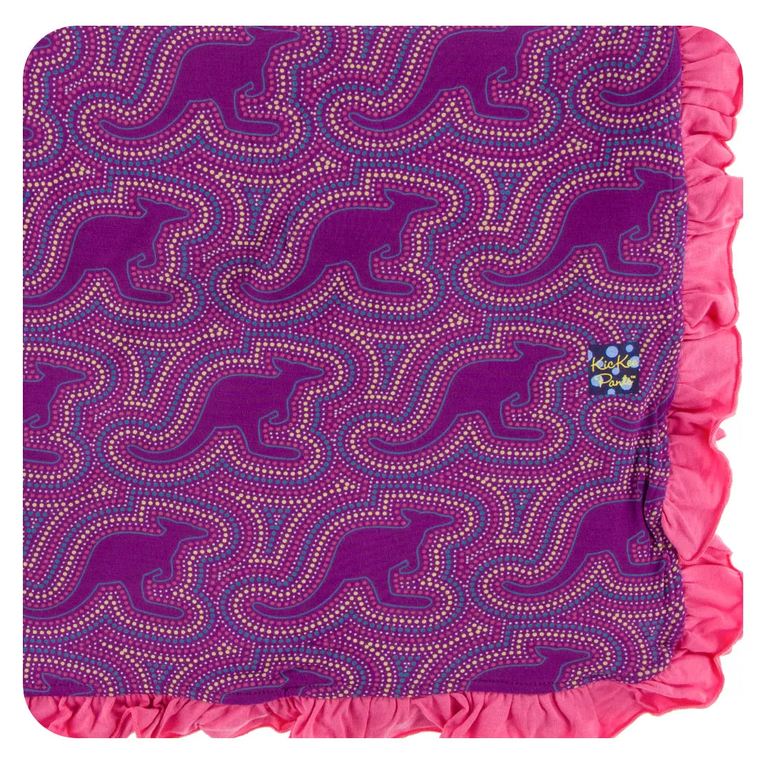 KicKee Pants Starfish Kangaroo Ruffle Toddler Blanket