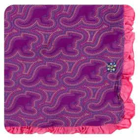 KicKee Pants Starfish Kangaroo Ruffle Toddler Blanket