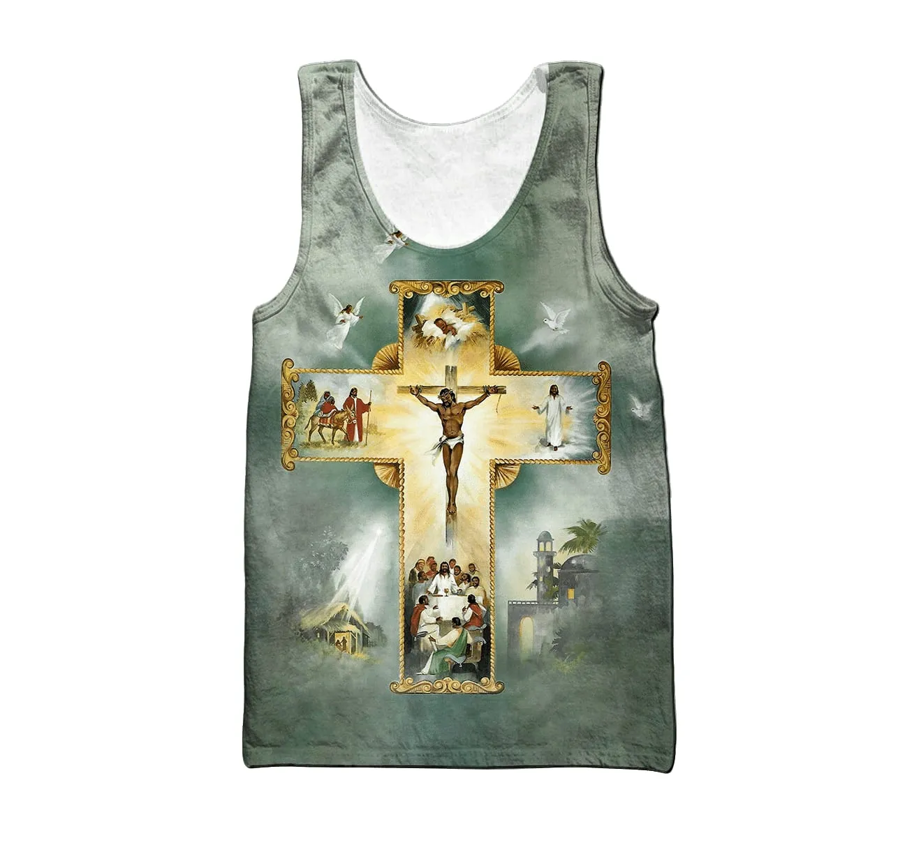 Life Of Jesus Jesus Cross Jesus Unisex Tank Top - Christian Tank Top For Men