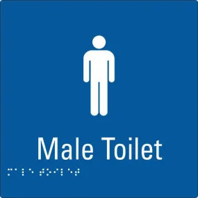 Male Toilet blue