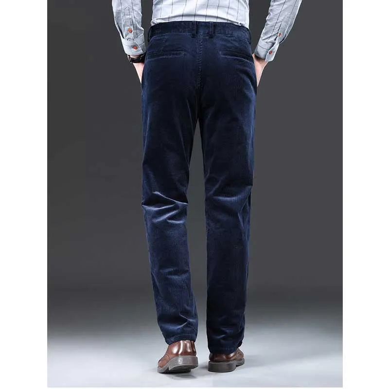 Men's Corduroy Plus Velvet Thick Straight Casual Pants