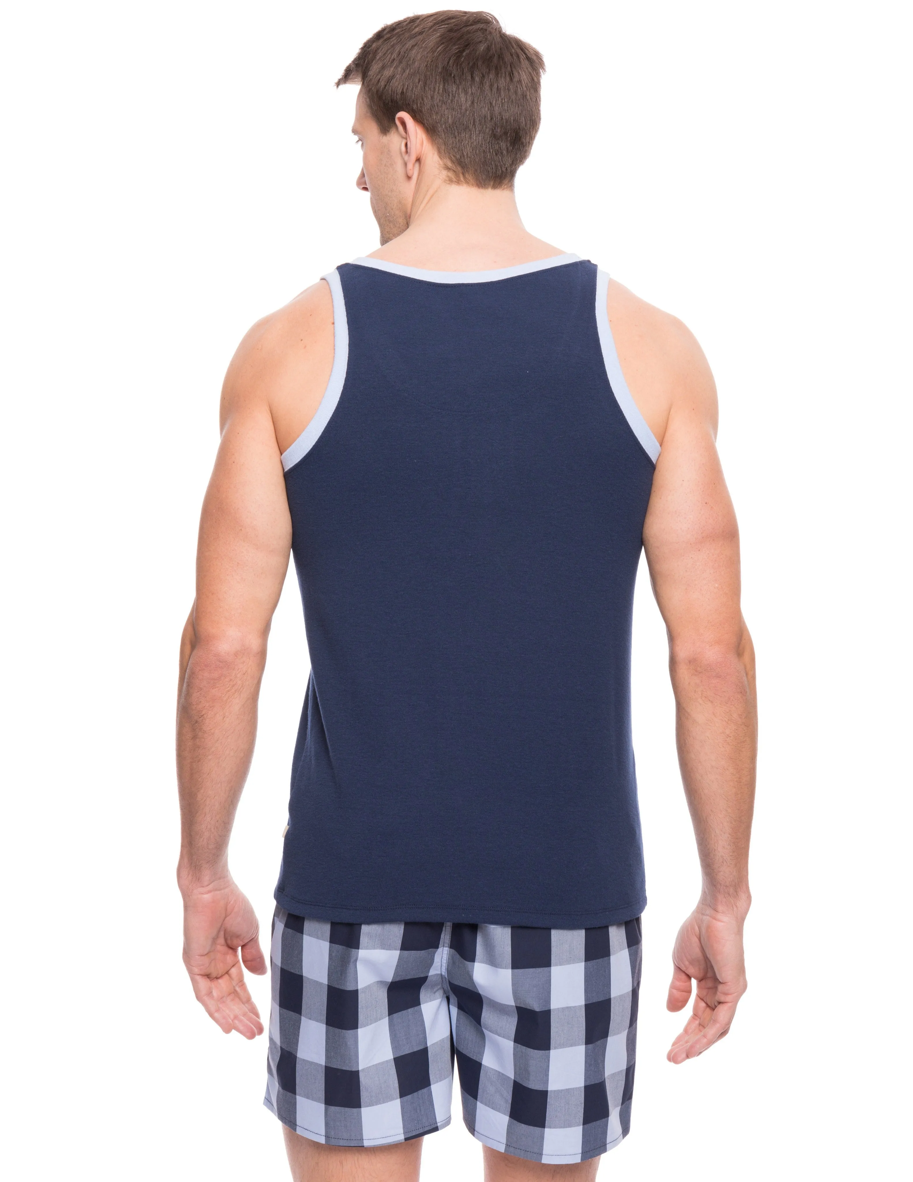 Men's Premium Cotton Boxer Tank Top Lounge Set