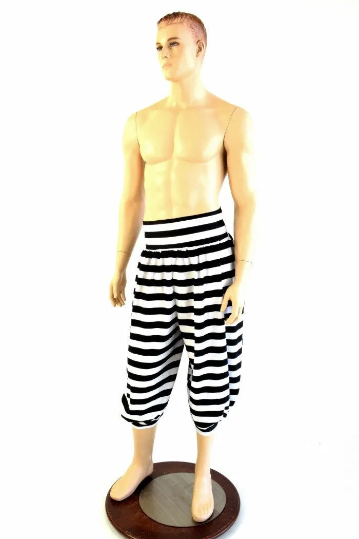 Michael Pants in Black & White Stripe