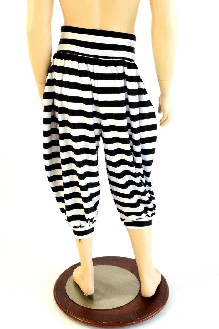 Michael Pants in Black & White Stripe