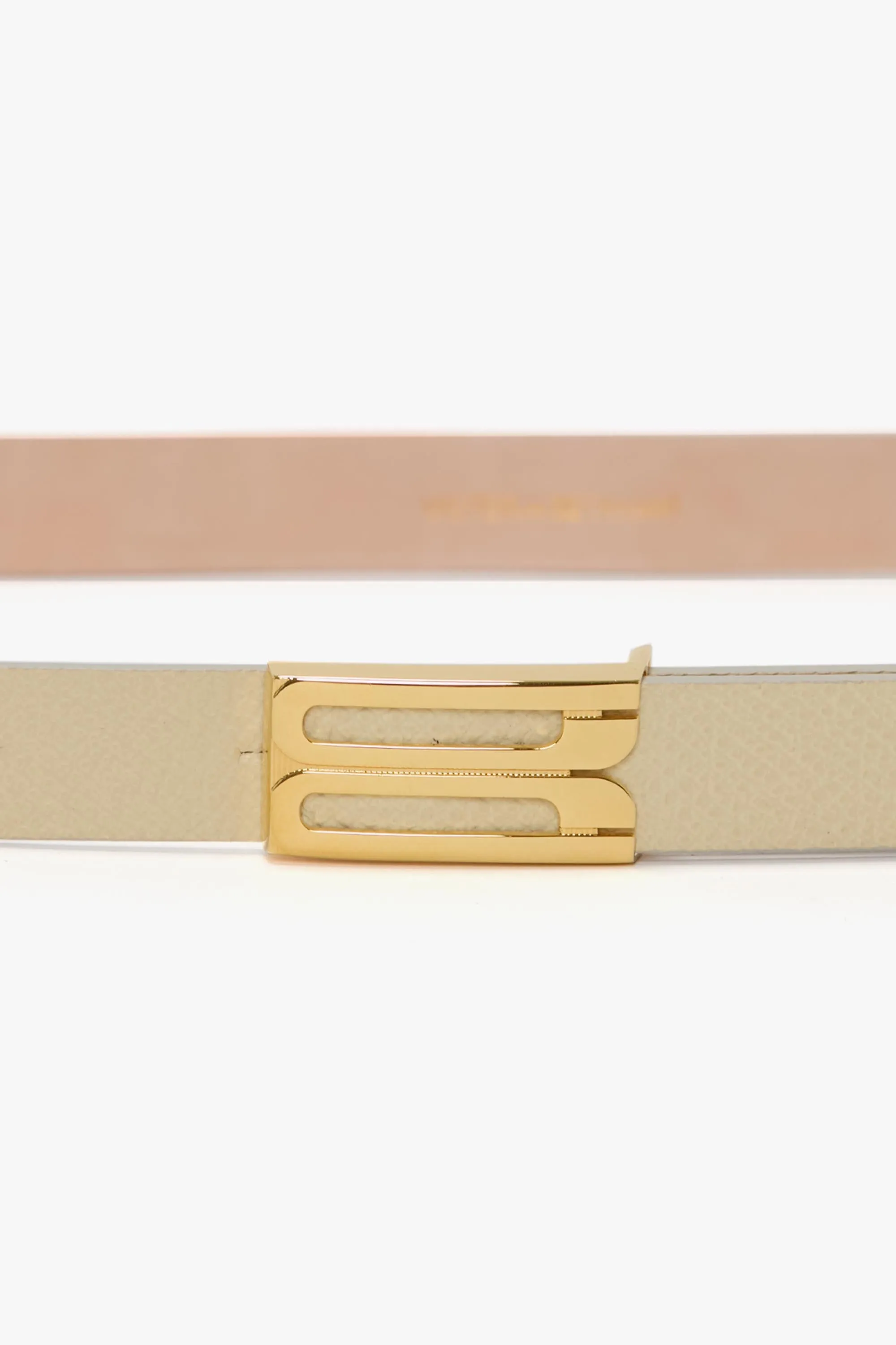 Micro Frame Belt In Ivory Grained Leather