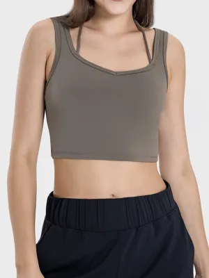 Millennia Crisscross Square Neck Active Tank